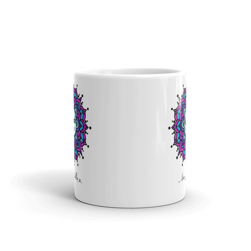 Meditate - White glossy mug