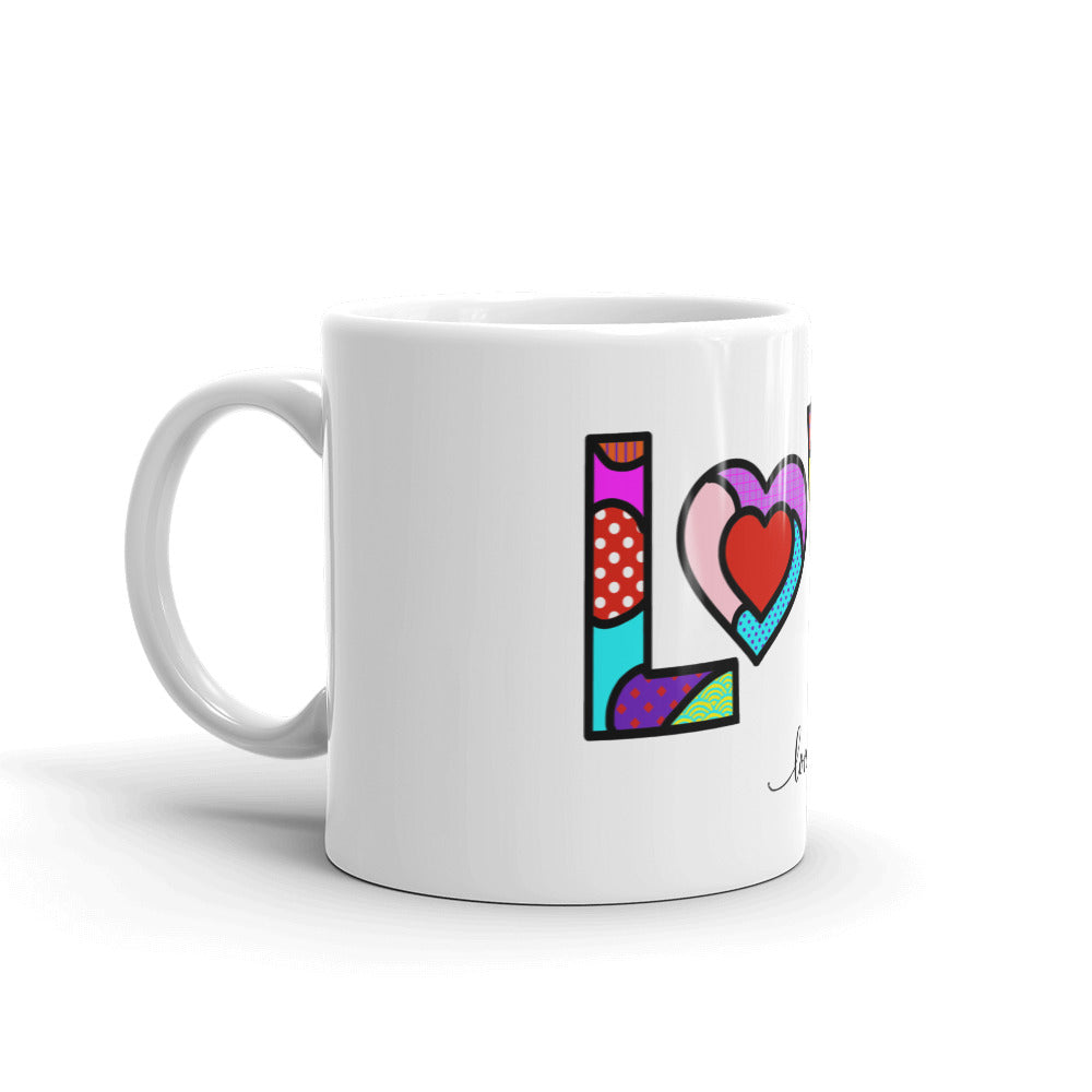 LOVE - White glossy mug