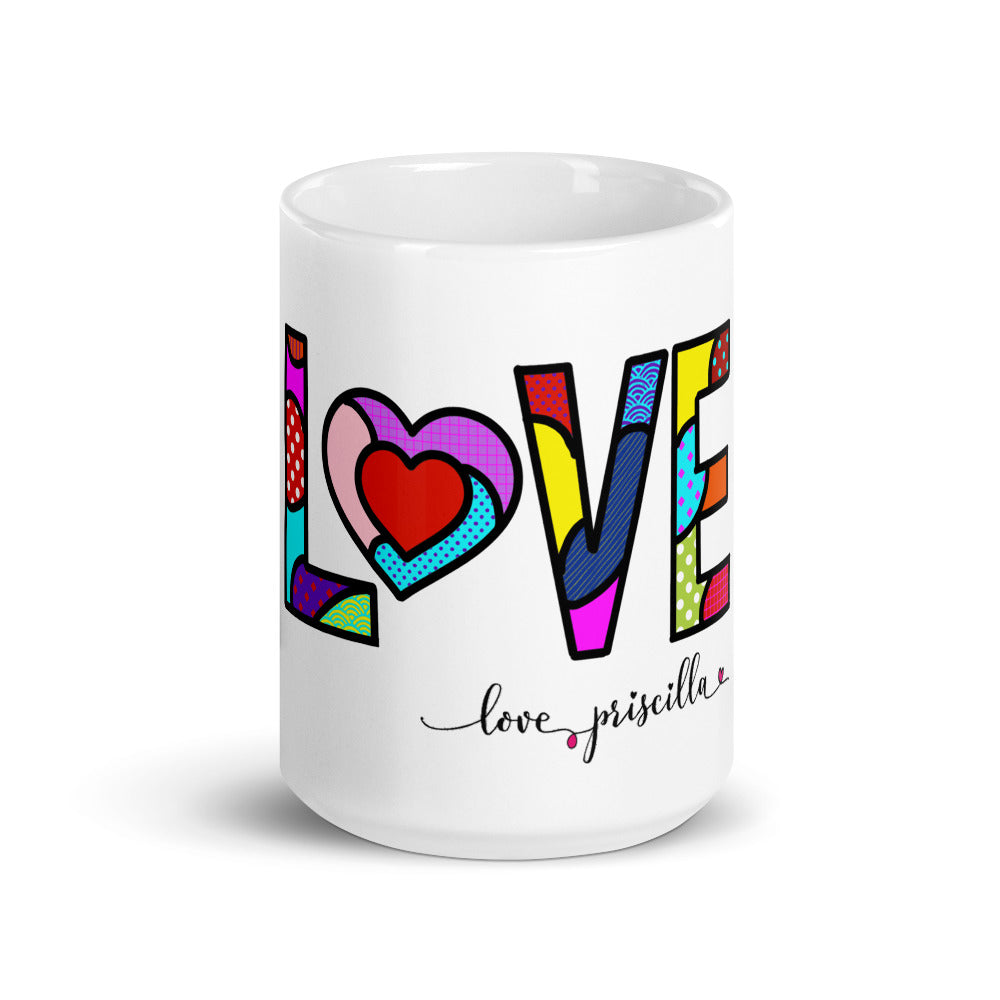 LOVE - White glossy mug