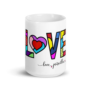 LOVE - White glossy mug