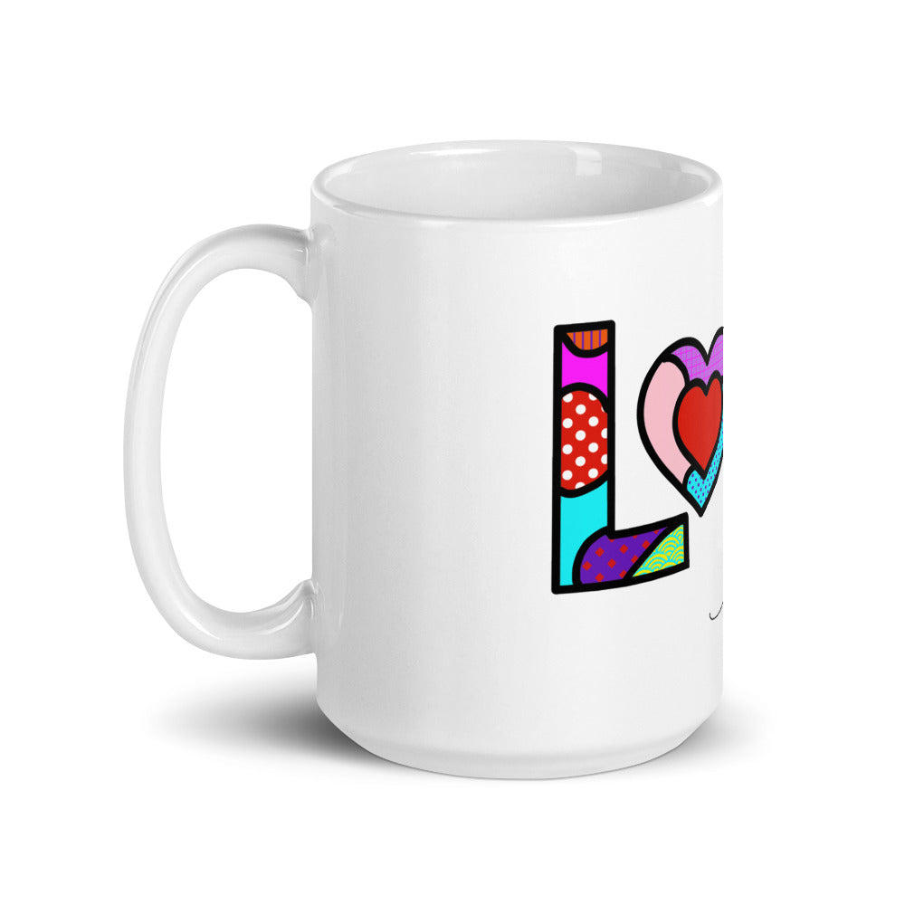 LOVE - White glossy mug