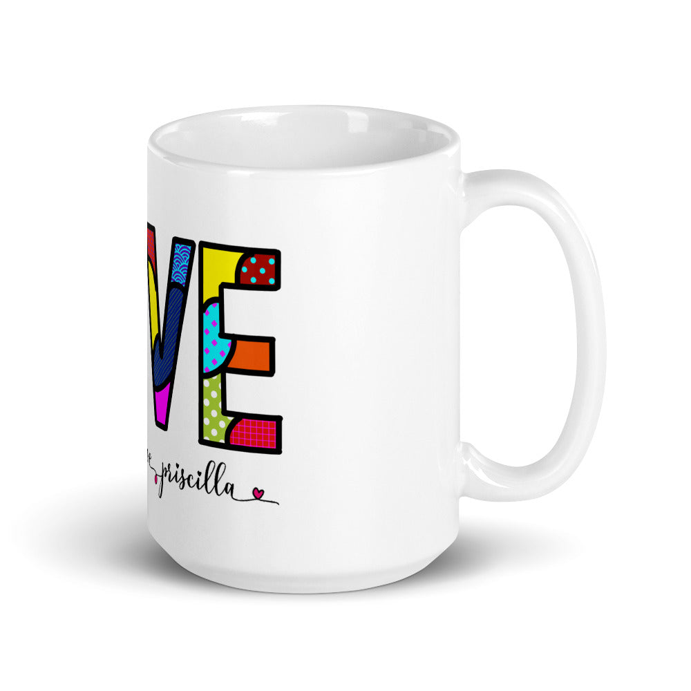 LOVE - White glossy mug